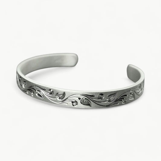 Leaf Motif Sterling Silver Bracelet