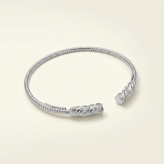 ZEVARAZ Nira Twisted Silver Bracelet