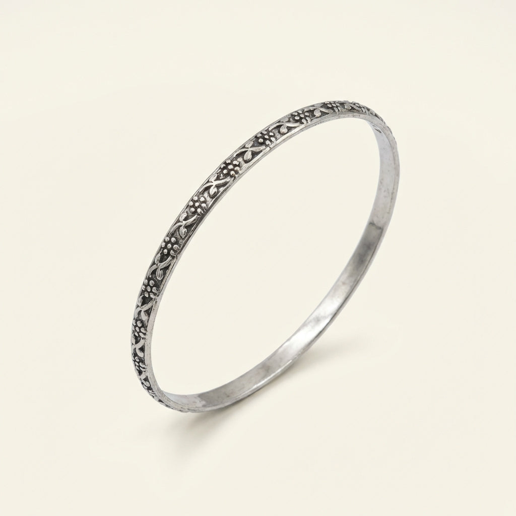 ZEVARAZ Kala Rekha Silver Bangle