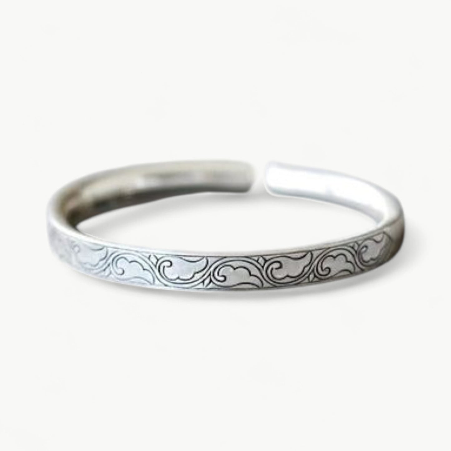 Wave Pattern Sterling Silver Cuff