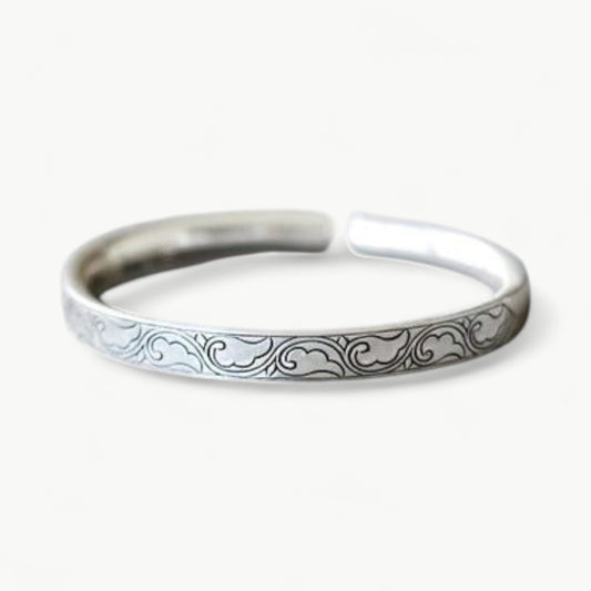 Wave Pattern Sterling Silver Cuff