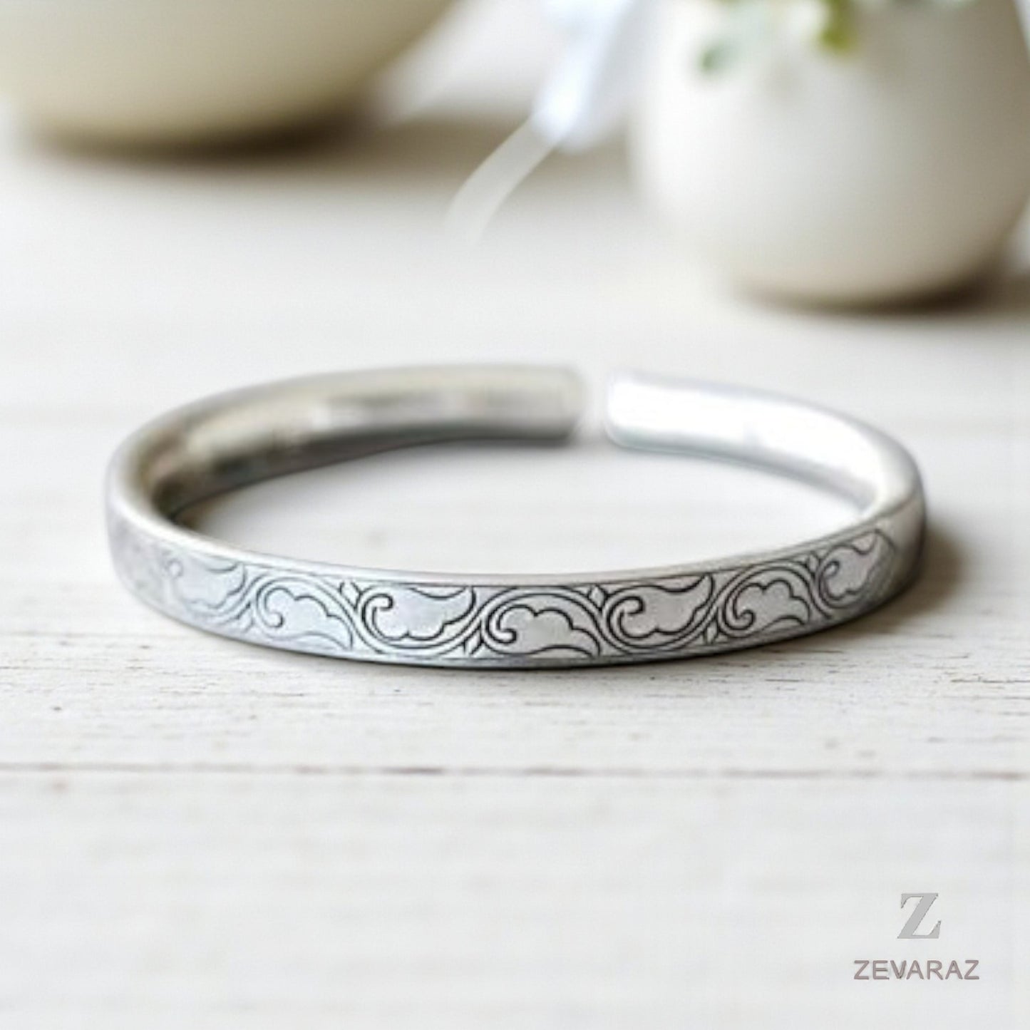 Wave Pattern Sterling Silver Cuff