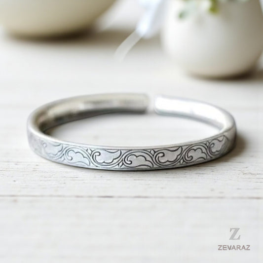 Wave Pattern Sterling Silver Cuff