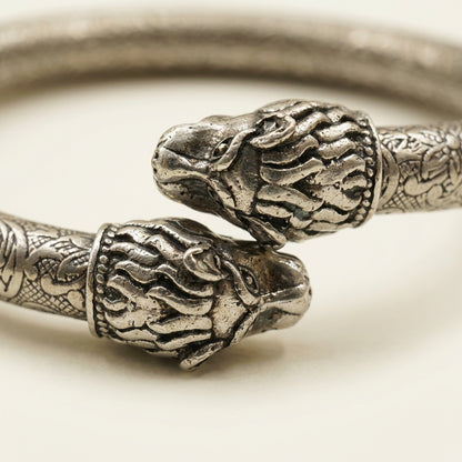 ZEVARAZ Kala Classic Shermukh Openable Silver Bangle - Zevaraz