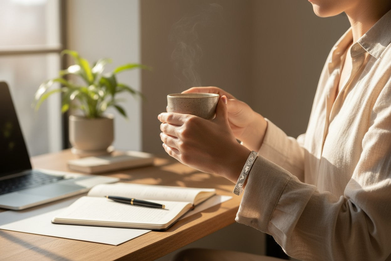 Wave Pattern Sterling Silver Cuff