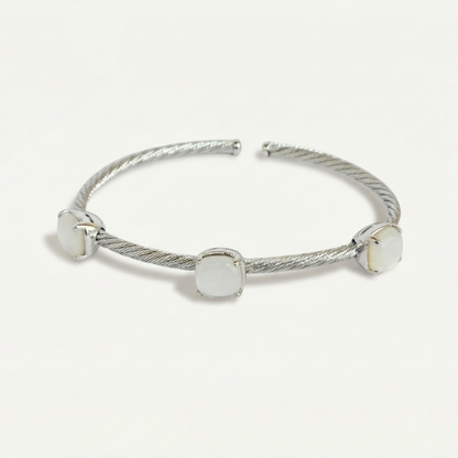 ZEVARAZ Sia Moonstone Silver Bracelet