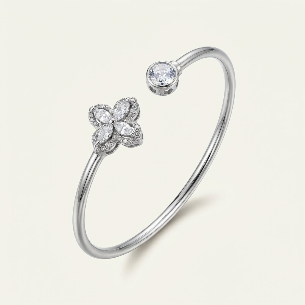 ZEVARAZ Nira Minimal Silver Bracelet