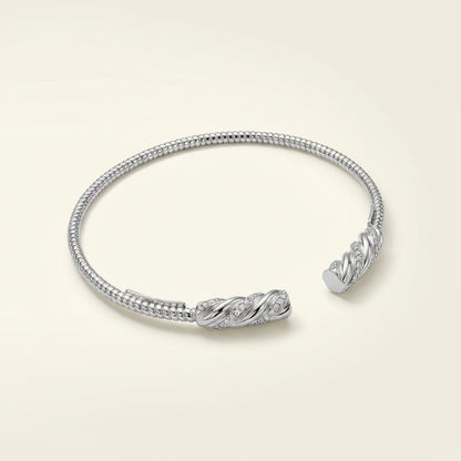 ZEVARAZ Nira Twisted Silver Bracelet
