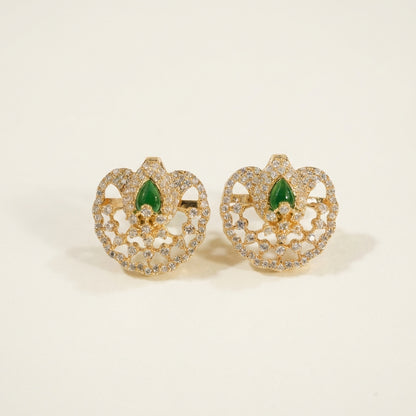 ZEVARAZ Ratna Mayur Pankh Studs