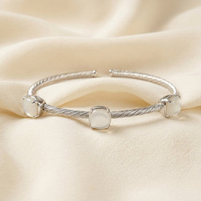 ZEVARAZ Sia Moonstone Silver Bracelet