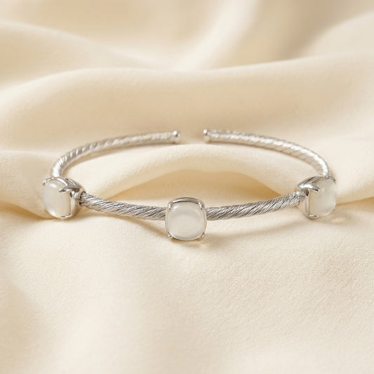 ZEVARAZ Sia Moonstone Silver Bracelet