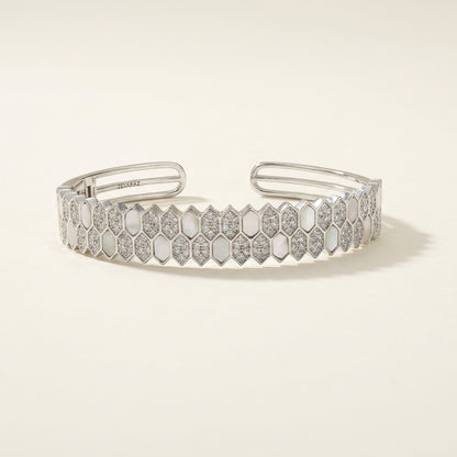 ZEVARAZ Sia Sheesh Mahal Open Cuff Bracelet