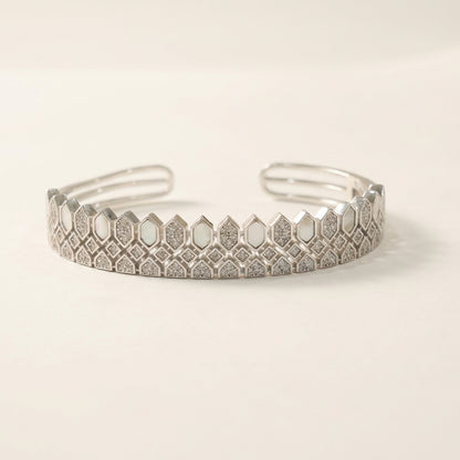 ZEVARAZ Sia Sheesh Mahal Open Cuff Bracelet