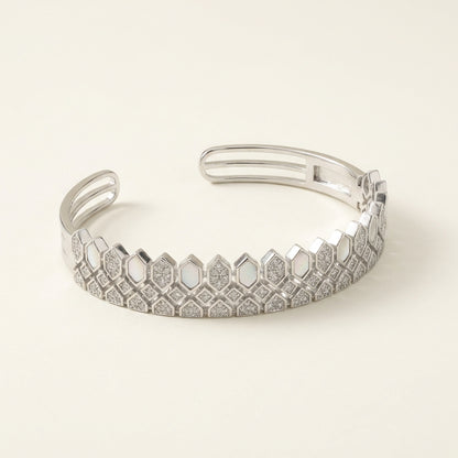 ZEVARAZ Sia Sheesh Mahal Open Cuff Bracelet