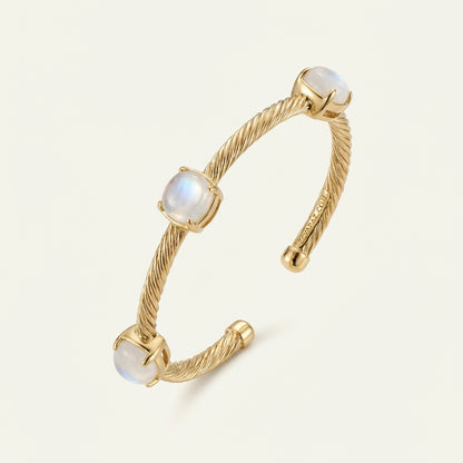 ZEVARAZ Nira Moonstone Silver Bracelet