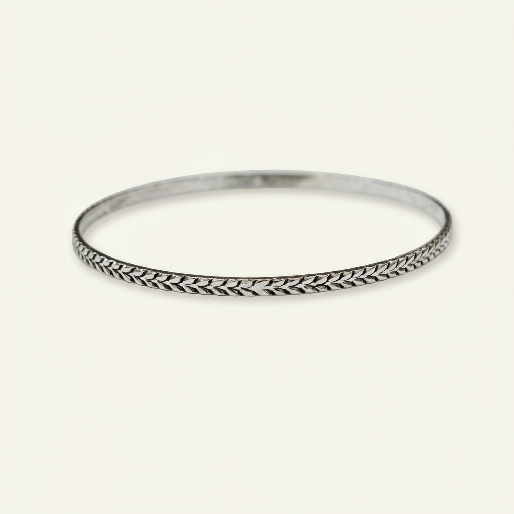 ZEVARAZ Kala Rekha Silver Bangle