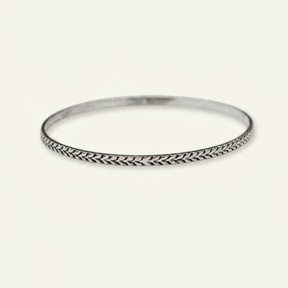 ZEVARAZ Kala Rekha Silver Bangle