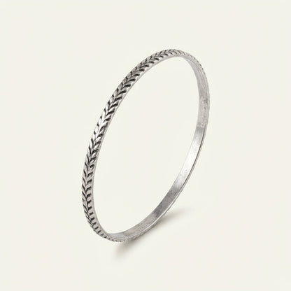ZEVARAZ Kala Rekha Silver Bangle