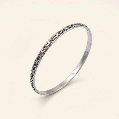 ZEVARAZ Kala Rekha Silver Bangle