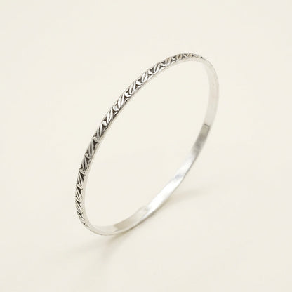 ZEVARAZ Kala Rekha Silver Bangle