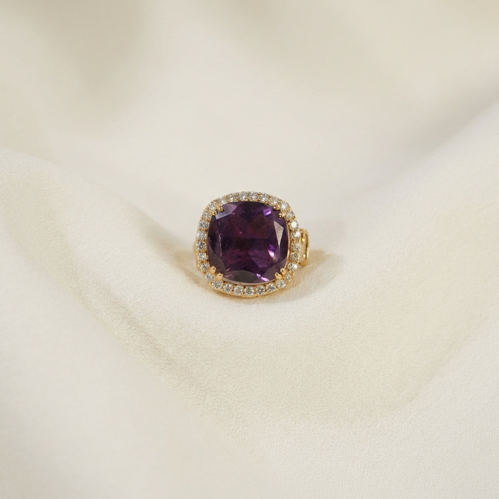 Top-down catalog view of the ZEVARAZ Ratna Jamuni Chand Silver Ring