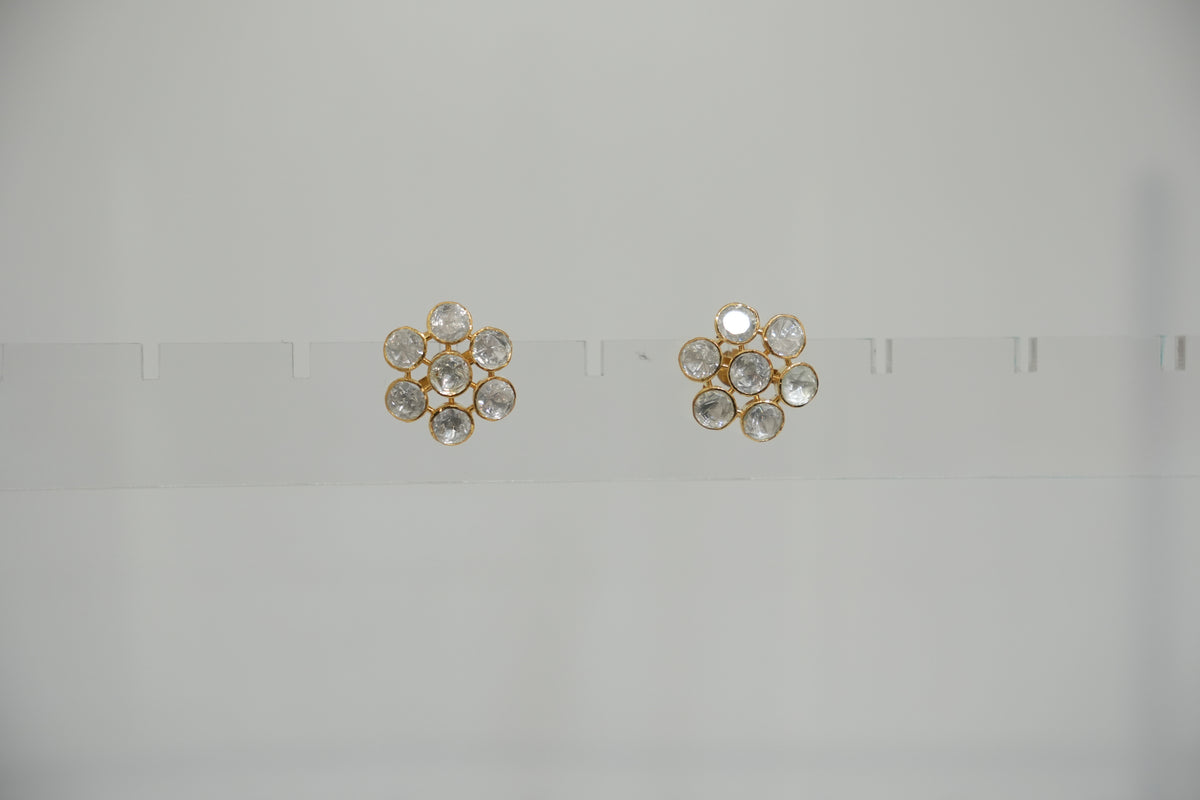 ZEVARAZ Aabha Jyoti Studs, full pair on a neutral background